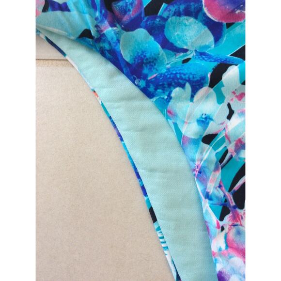 Bar III Bikini Bottom Plaid Floral Swimwear SNAGS FLAW - Picture 3 of 7